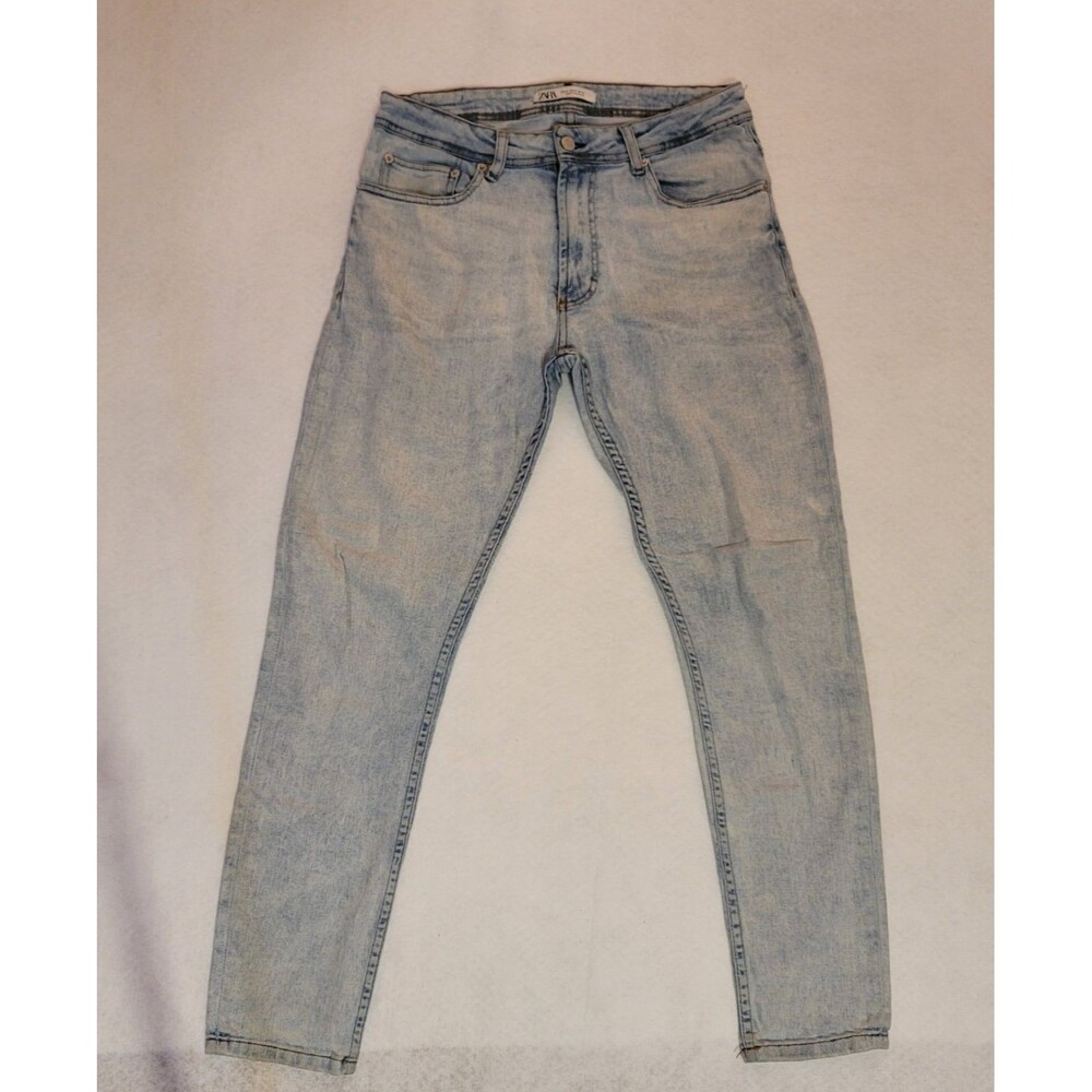 Zara Denim Wear Men's‎ Slim Fit Stretch Jeans Light Wash Size 32x29